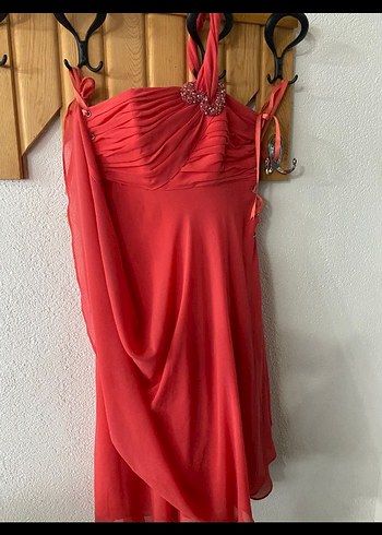 Pembe Midi Drapeli Bohem Elbise - Görsel 4