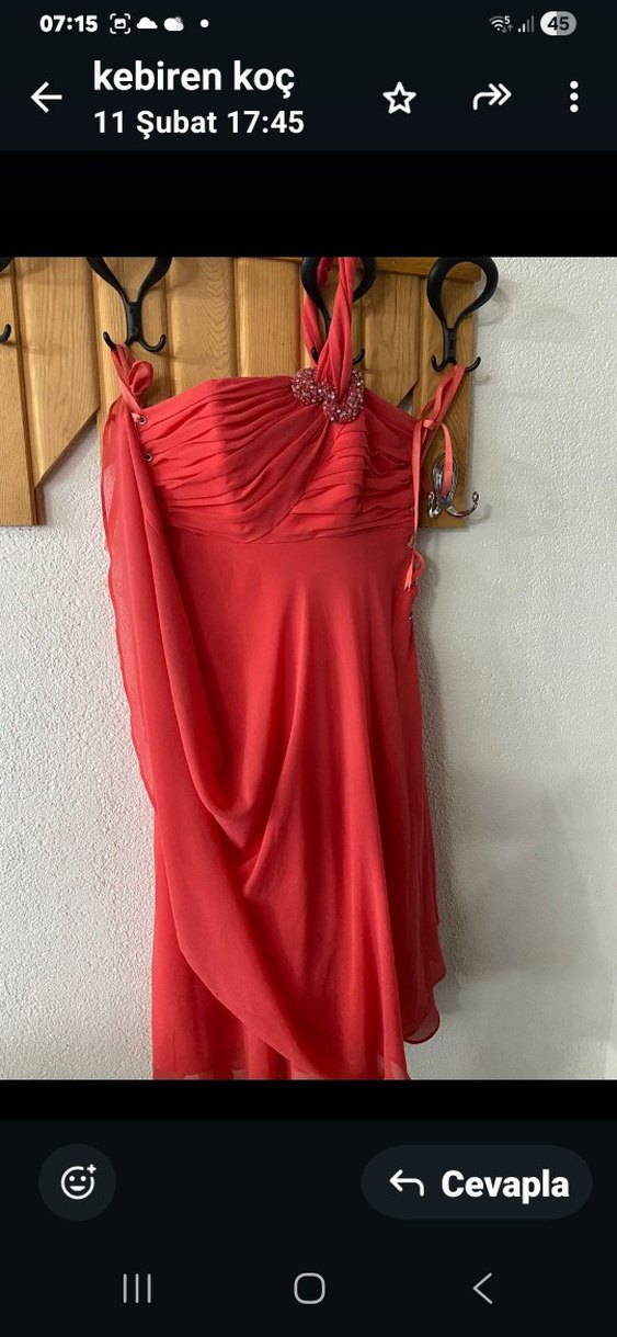 Pembe Midi Drapeli Bohem Elbise - Görsel 4