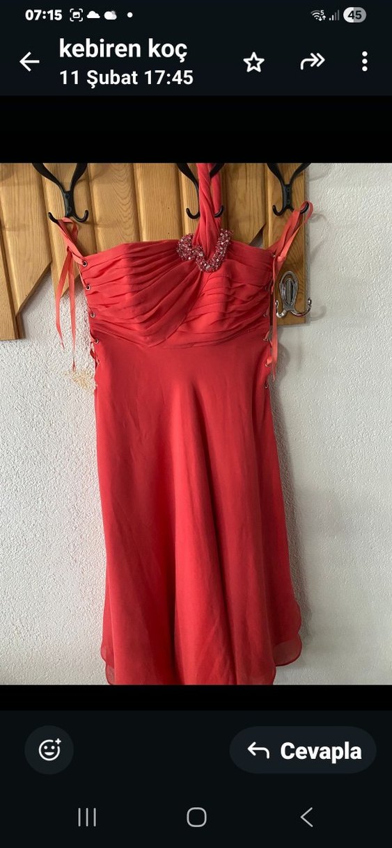 Pembe Midi Drapeli Bohem Elbise - Görsel 2