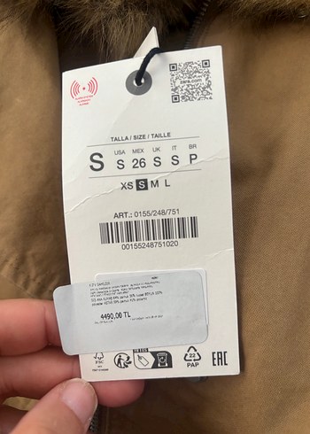 m Beden Kadın Bej Kürklü Denim Ceket