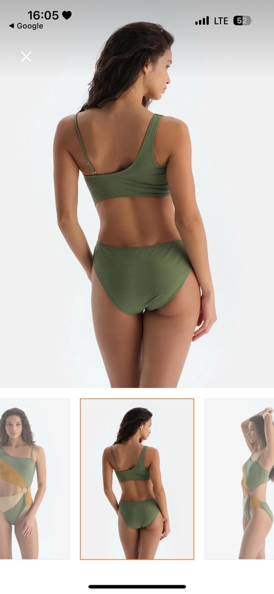 Bel Detaylı Mini Asimetrik Kadın Mayo - Görsel 2