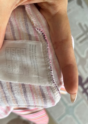 Pembe Çizgili Geniş Kesim Kadın Pijama Altı - Görsel 8