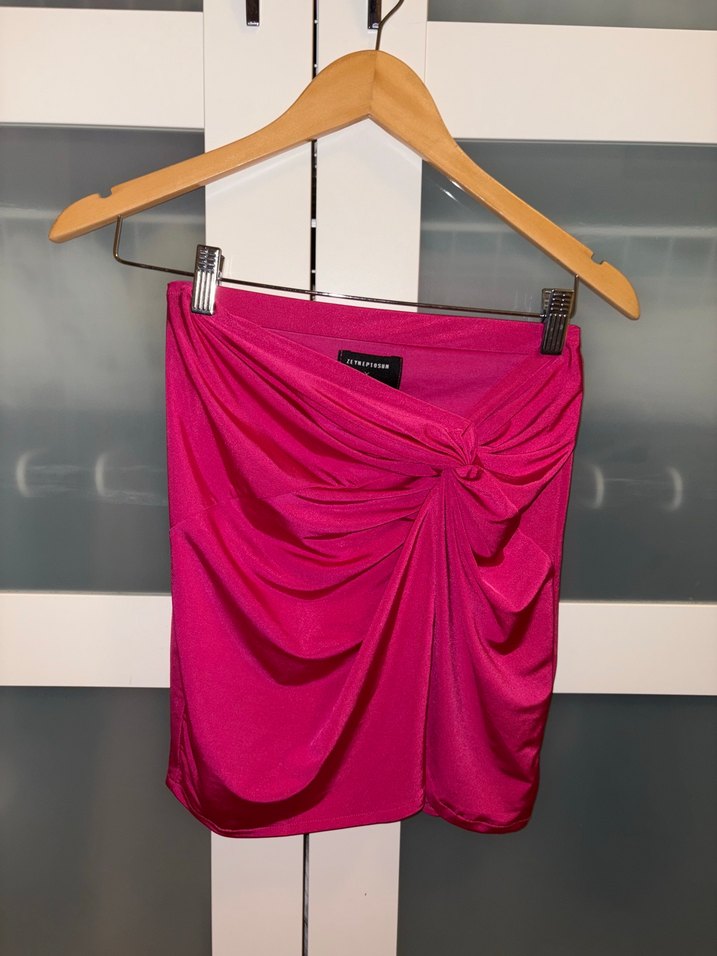 Pembe Drapeli mini Eteği - Görsel 2