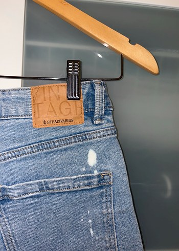 Kadın Mavi Mini Denim Şort