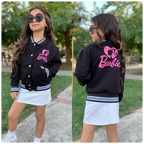 Kız çocuk kolej ceket barbie