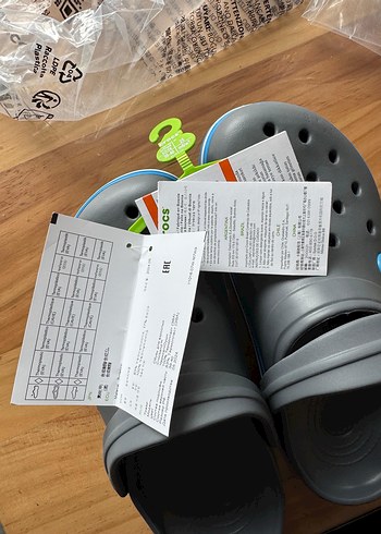 40 Beden gri Renk Orijinal Gri Crocs Terlik