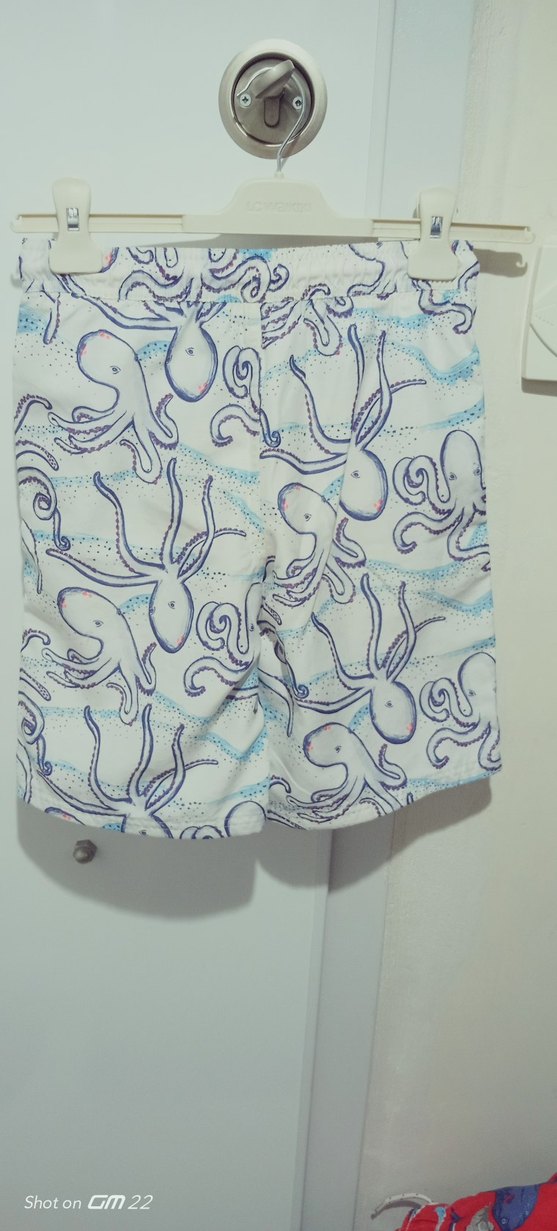 Bohem Desenli Beyaz Erkek Mini Şort - Görsel 2