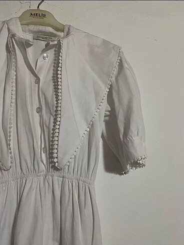 38 Beden Beyaz Yazlık Günlük Şık Elbise