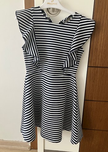 Kız Çocuk Çizgili Elbise - Görsel 3