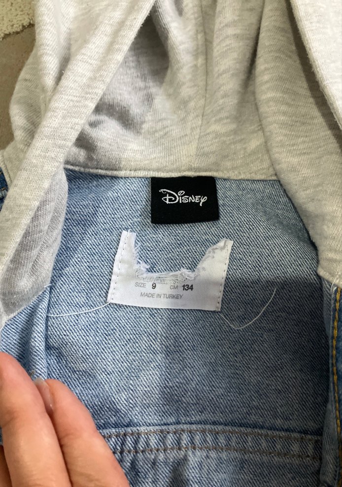 Kapüşonlu disney Detaylı Mavi Denim Ceket - Görsel 3