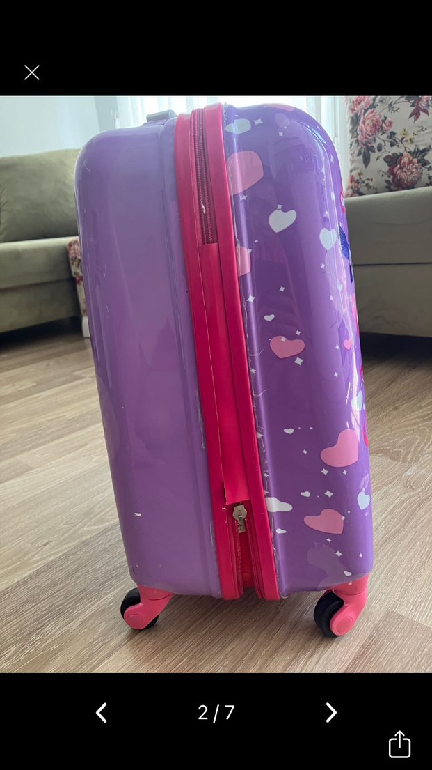 Mor Kız Çocuk Bavul - Görsel 2