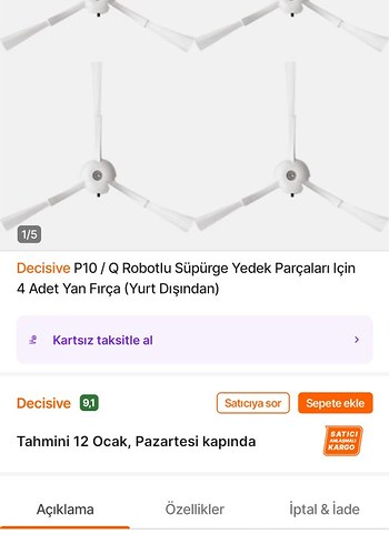 Beyaz 3 Kanatlı Fan Yedek Parçaları - Görsel 2