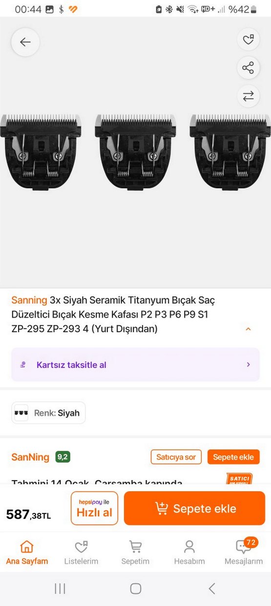 Siyah Tıraş Makinesi Yedek Başlığı - Görsel 3