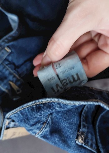 27 Beden lacivert Renk Kadın Lacivert Midi Denim Şort