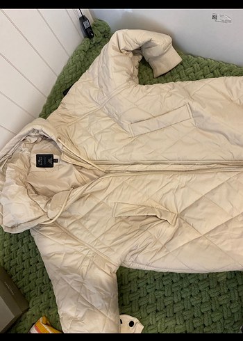 Bej Midi Kadın Kışlık Mont - Görsel 2