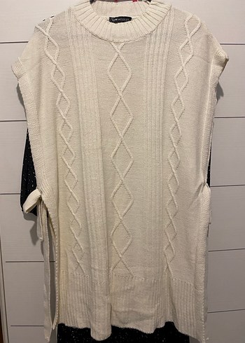 Kadın Örgü Gri Bisiklet Yaka Kazak - Görsel 2