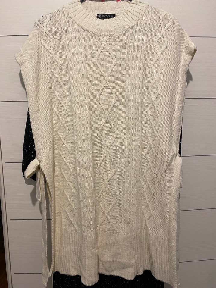 Kadın Örgü Gri Bisiklet Yaka Kazak - Görsel 2