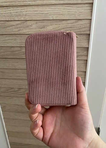 Pembe Süet Tokalı Kadın Cüzdanı - Görsel 2