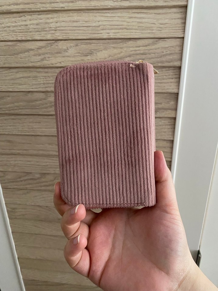 Pembe Süet Tokalı Kadın Cüzdanı - Görsel 2