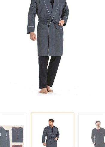 Pierre Cardin 5 Li Uzun & Şortlu Pijama Robdöşambır Damat ÇeyizS - Görsel 2