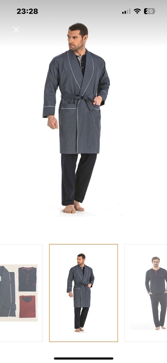 Pierre Cardin 5 Li Uzun & Şortlu Pijama Robdöşambır Damat ÇeyizS - Görsel 2