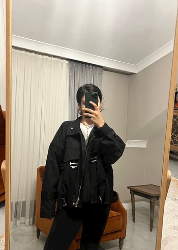 Siyah Oversize Kadın Ceket - Görsel 4