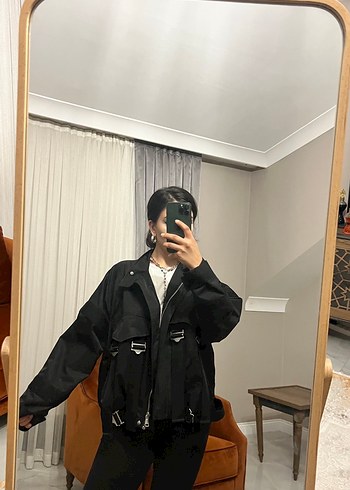 Siyah Oversize Kadın Ceket - Görsel 3