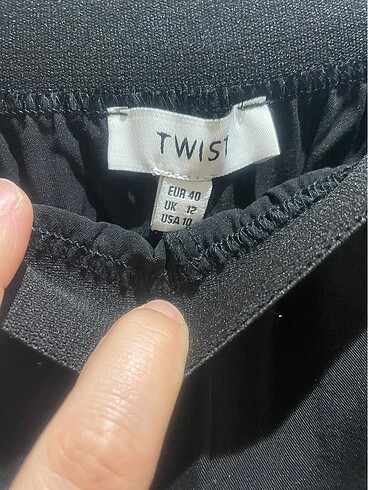 l Beden siyah Renk Twist pantolon