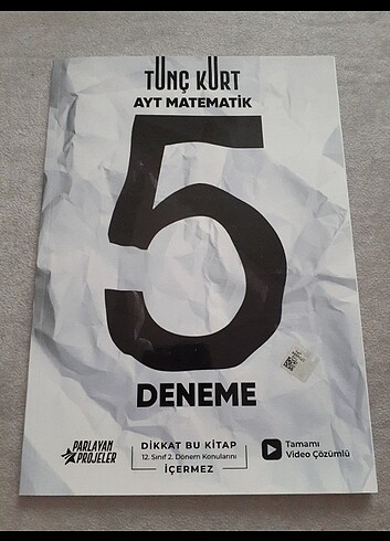  Tunç Kurt Ayt Matematik Deneme 