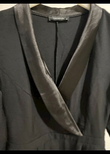 Siyah Kadın Uzun Kollu tulum - Görsel 4