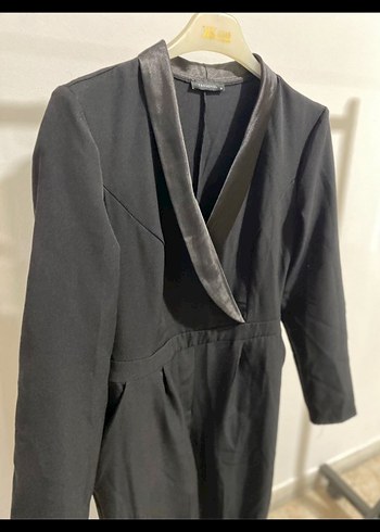 Siyah Kadın Uzun Kollu tulum - Görsel 2