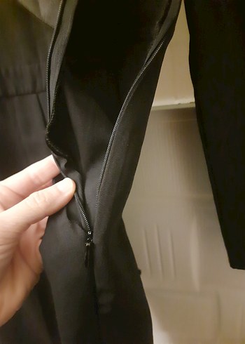 Siyah Kadın Uzun Kollu tulum - Görsel 6