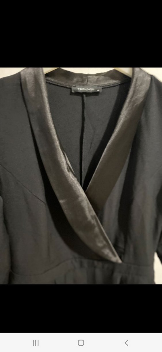 Siyah Kadın Uzun Kollu tulum - Görsel 4