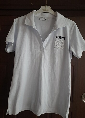 Loewe beyaz polo yaka t-shirt 