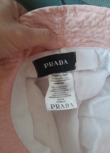  Beden Prada pembe bucket şapka 