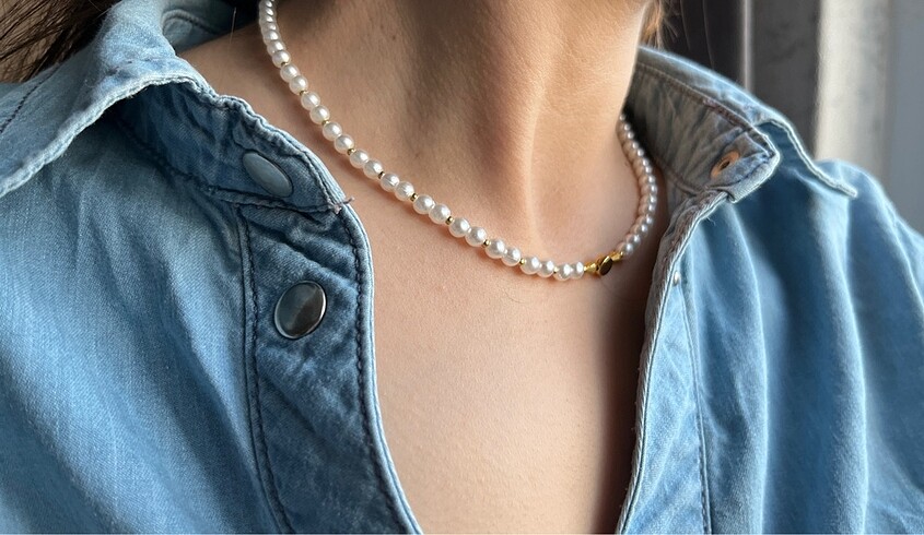  Beden çeşitli Renk Pearl Kolye