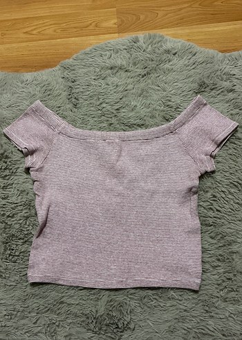 Kısa Kollu Triko Crop Top