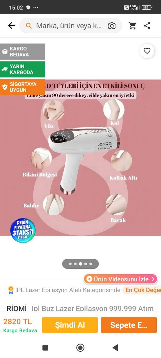 RIOMI IPL Lazer Epilasyon Cihazı 3 Başlıklı - Görsel 3