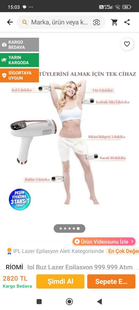 RIOMI IPL Lazer Epilasyon Cihazı 3 Başlıklı - Görsel 5