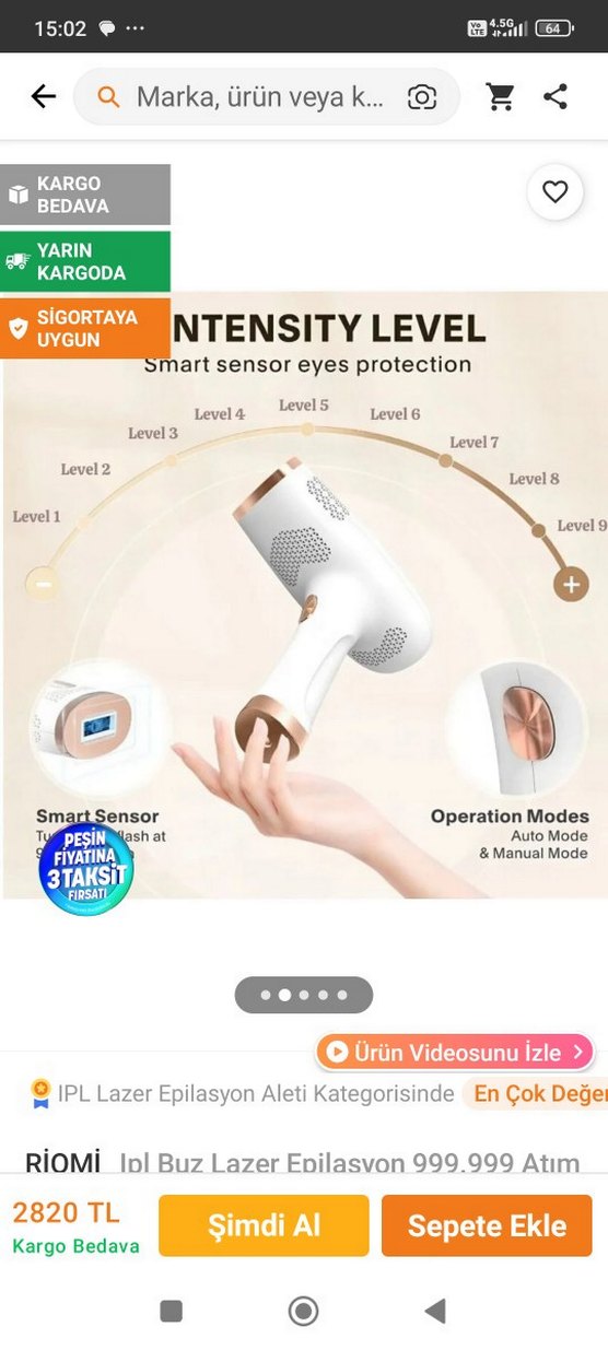 RIOMI IPL Lazer Epilasyon Cihazı 3 Başlıklı - Görsel 2