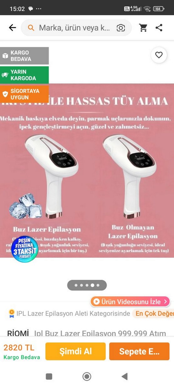 RIOMI IPL Lazer Epilasyon Cihazı 3 Başlıklı - Görsel 4