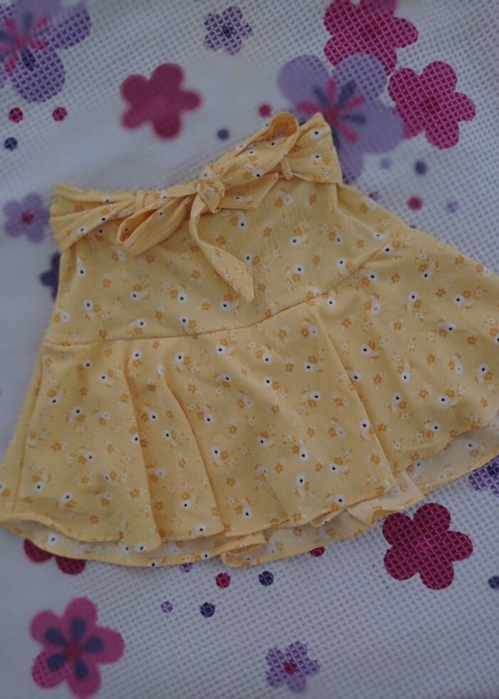 Sarı çiçekli etek - Görsel 2