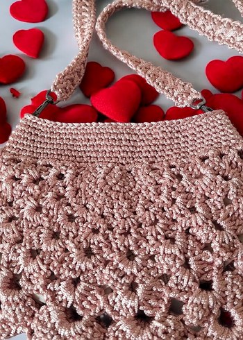 Örgü Kadın Telefon Çantası - Görsel 4