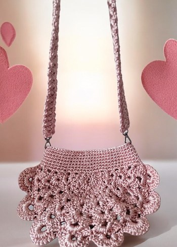 Örgü Kadın Telefon Çantası - Görsel 3