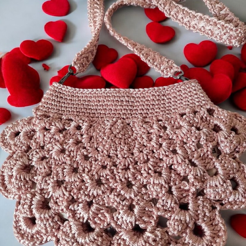 Örgü Kadın Telefon Çantası - Görsel 4