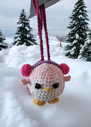 Amigurumi örgü anahtarlık çanta -araba süsü - Görsel 3