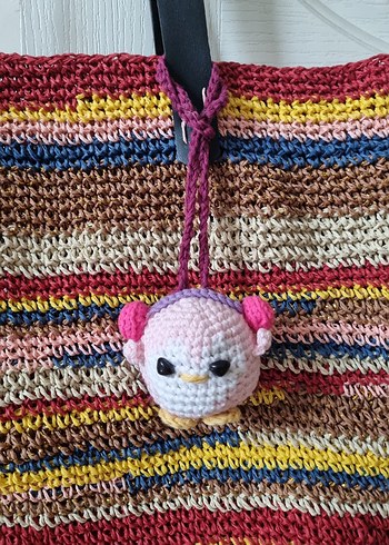 Amigurumi örgü anahtarlık çanta -araba süsü - Görsel 4