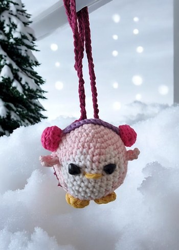 Amigurumi örgü anahtarlık çanta -araba süsü - Görsel 2