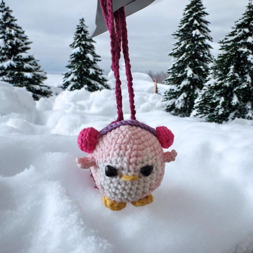 Amigurumi örgü anahtarlık çanta -araba süsü - Görsel 3