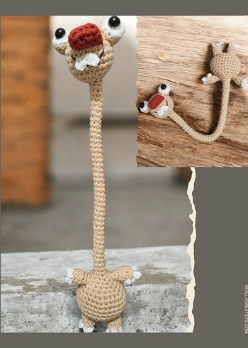 Örgü Sevimli Sid Karakteri Çanta aksesuarı Anahtarlık - Görsel 6